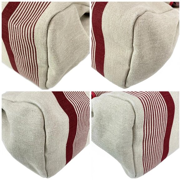 Auth HERMES Herbag Zip Cabin Bag - Beige Red Toile De Camp Vache Hunter D - Picture 16 of 16